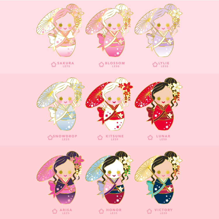 Kokeshi Cherry Blossom Mystery Bags